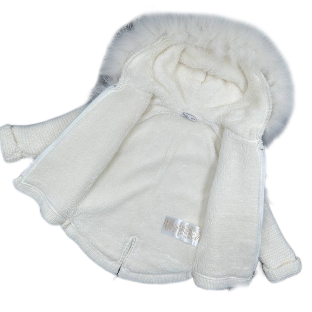 سویشرت بافت کرکدار جلو زیپ و کلاه خز