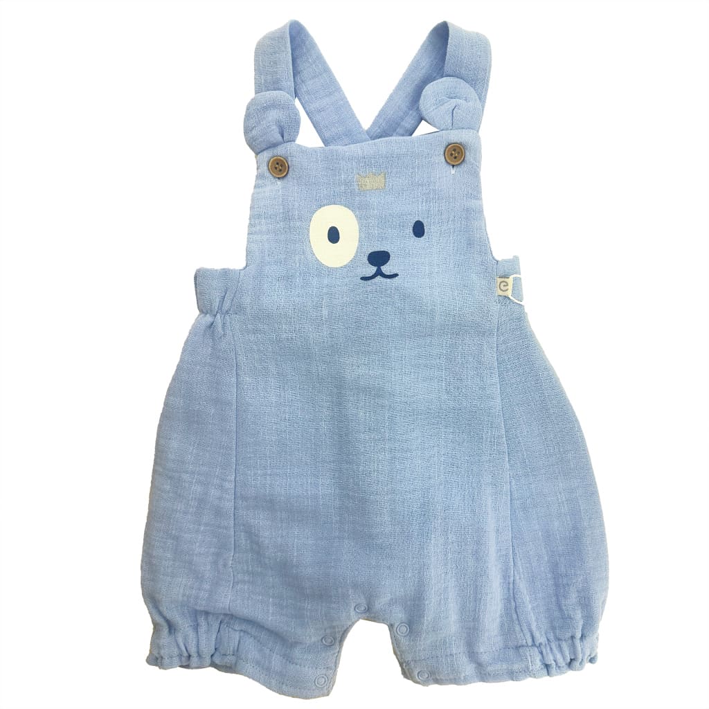 سرهمی تیشرت دار کنفی طرح خرس آبی elefin4