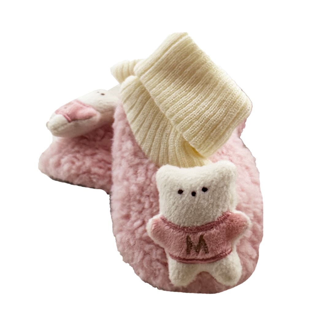 پاپوش نوزادی جوراب دار طرح خرس برجسته Mibbill7