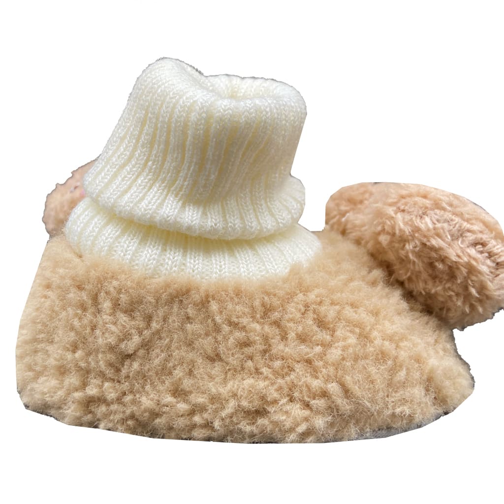 پاپوش نوزادی پولیشی جوراب دار خرس Mibbill قهوه ای