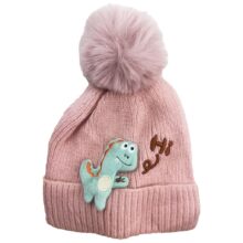 کلاه بافت بچگانه زمستانی پوم دار دایناسور3