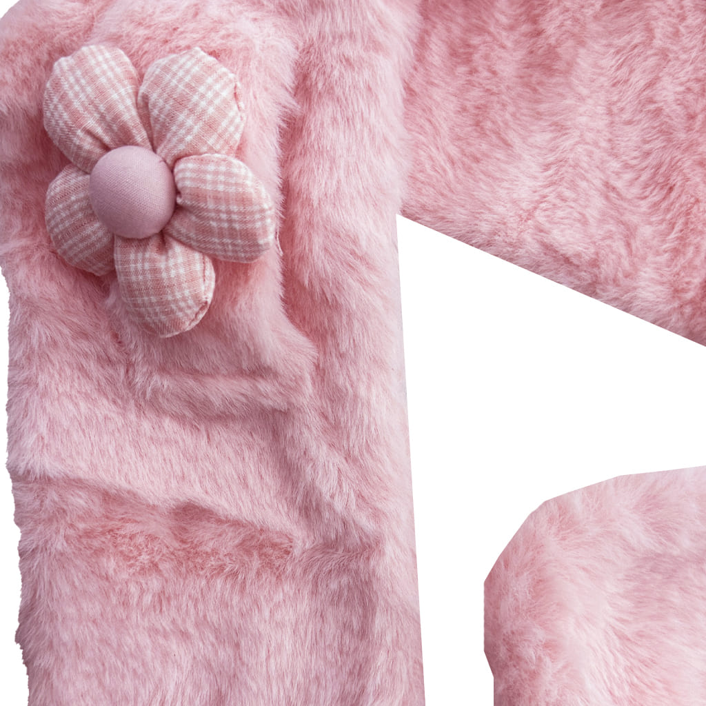 کلاه شال دار کرکی بچگانه طرح گل Hanan5