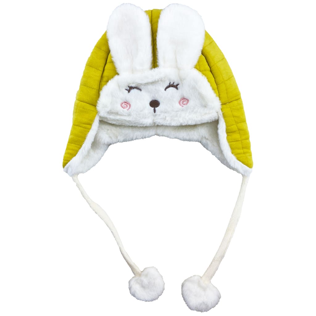 کلاه نوزادی کرکی پوم دار طرح خرگوش Mengnier2