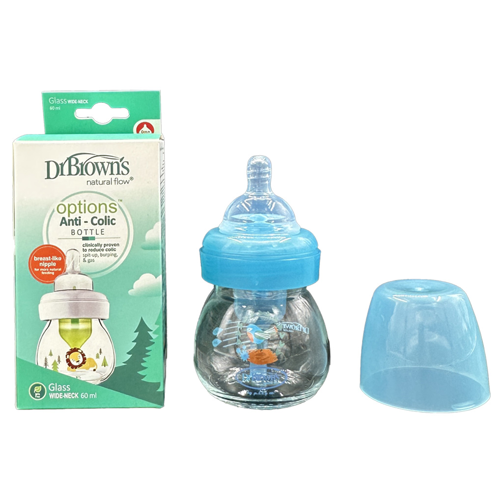 شيشه شير پيركس آنتي كوليك 60ميل دهانه عريض ونت دار دكتر براون ايراني Dr.Browns