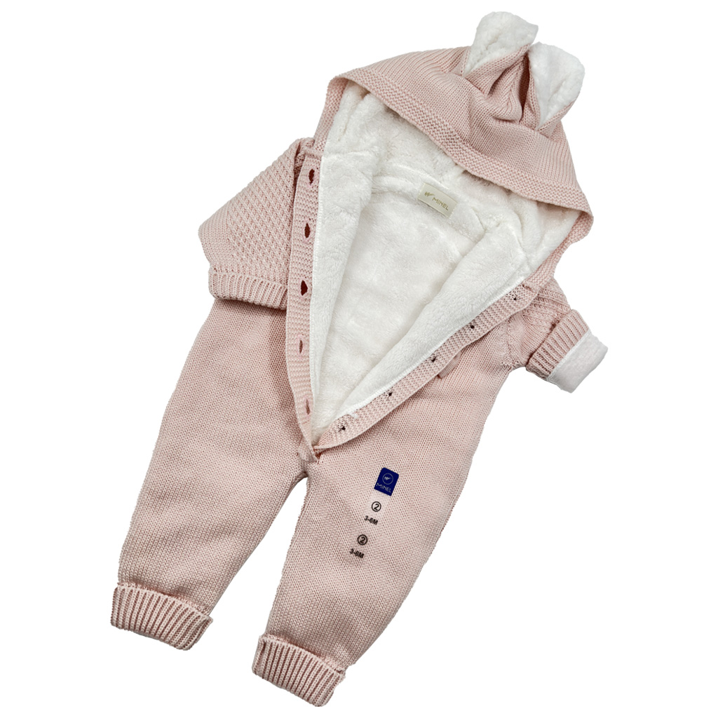 سرهم بافت جلودكمه كركي كلاهدار ساده سينه خرس پاپيوني مينل Minel