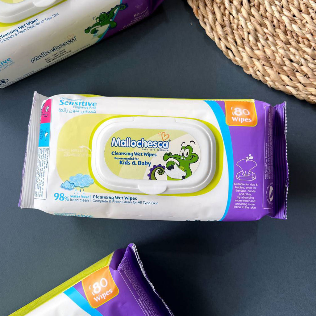 دستمال مرطوب 80برگی برپايه آب مالوچسكا Mallochesca