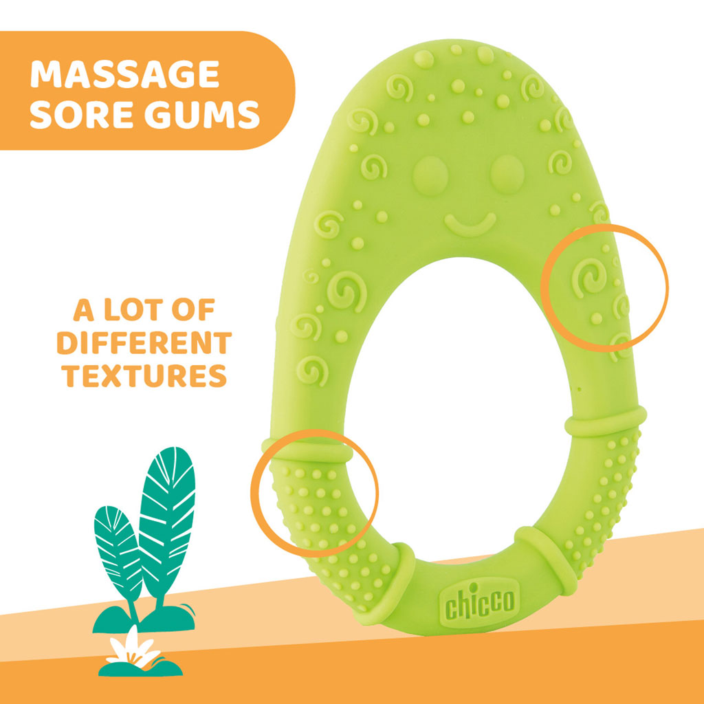 دندانگیر سیلیکونی طرح آوواکادو چیکو Chicco Silicone Super Soft