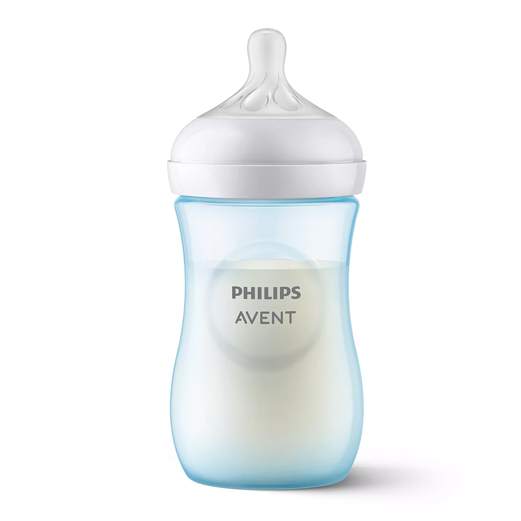 شیشه شیر نچرال 3 قطره جعبه ای 260میل آبی اونت | Avent