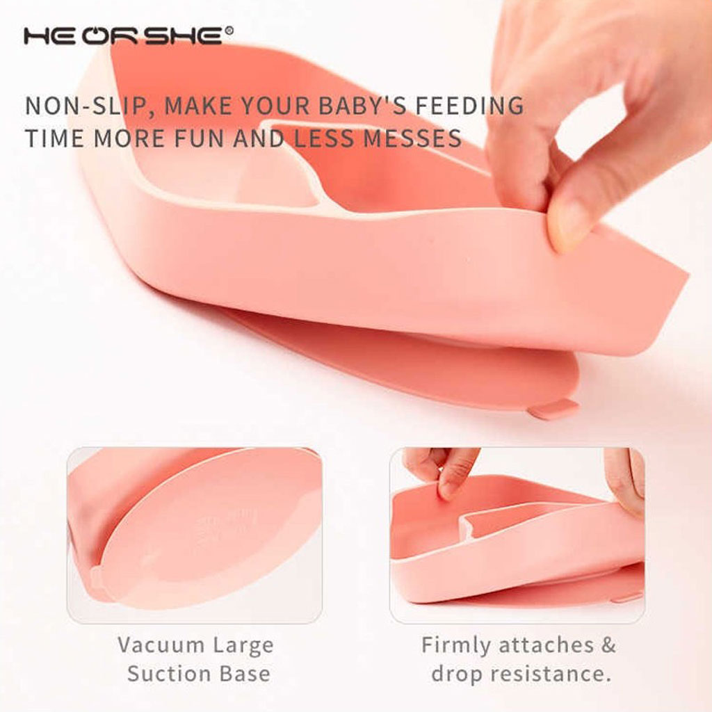 سرویس غذاخوری 3 تکه سیلیکونی هی اور شی Heorshe