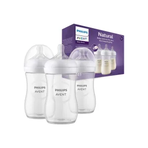 شیشه شیر نچرال 260 میل بدون جعبه آغازین 1+ماه 3قطره اونت Avent