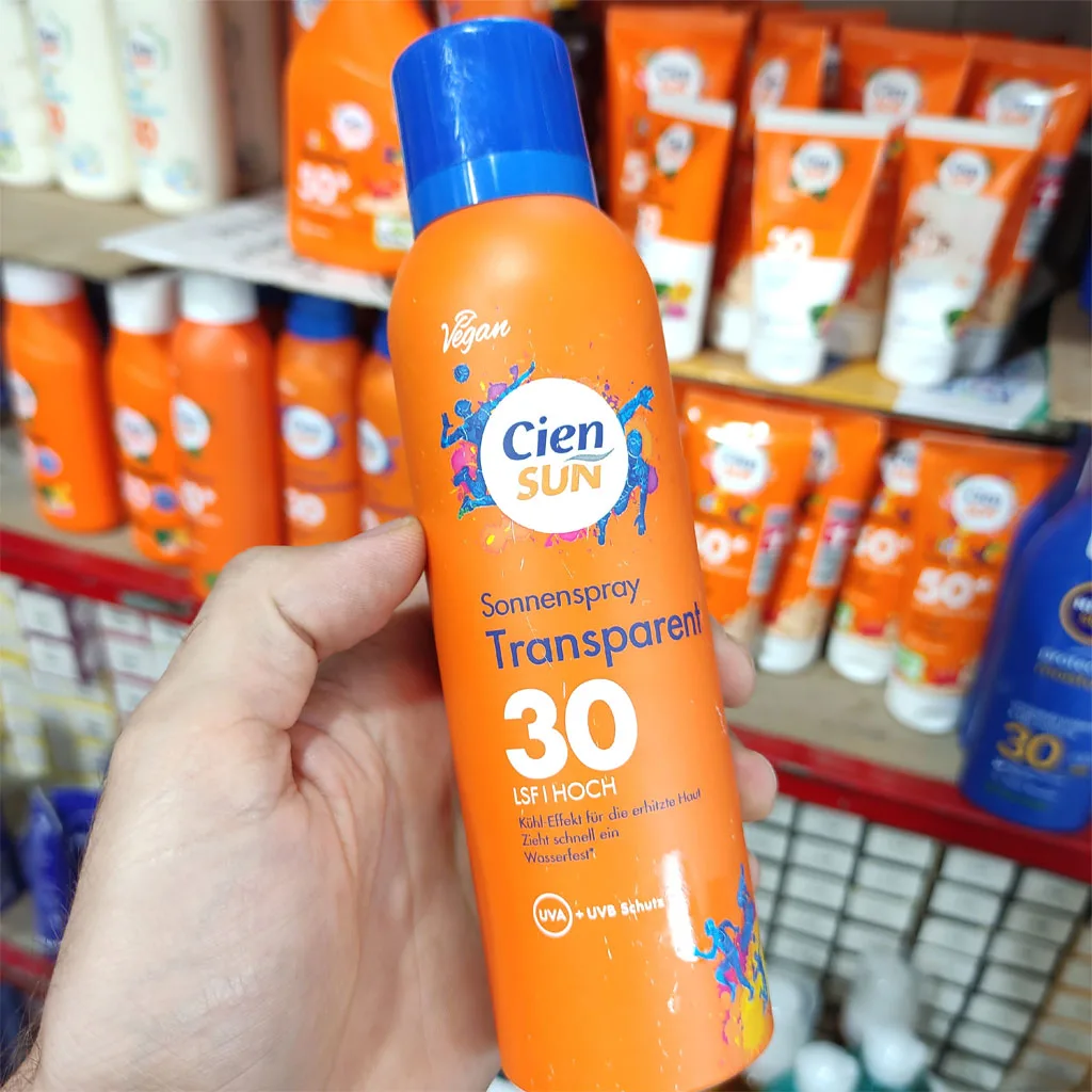 اسپری ضد آفتاب SPF50 UVB UVA کودک 150میل Cien Sun