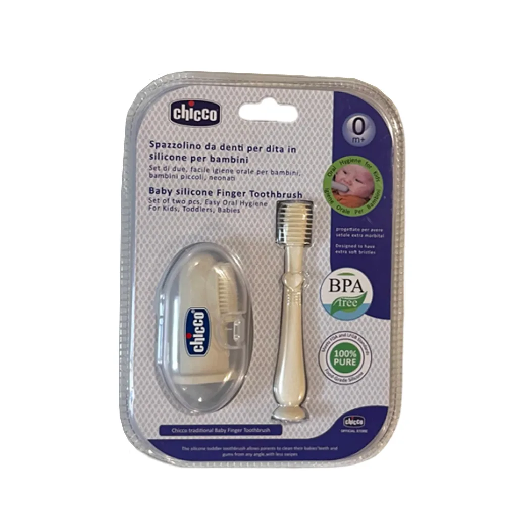 مسواک انگشتی قابدار بادسته اورجینال چیکو Chicco