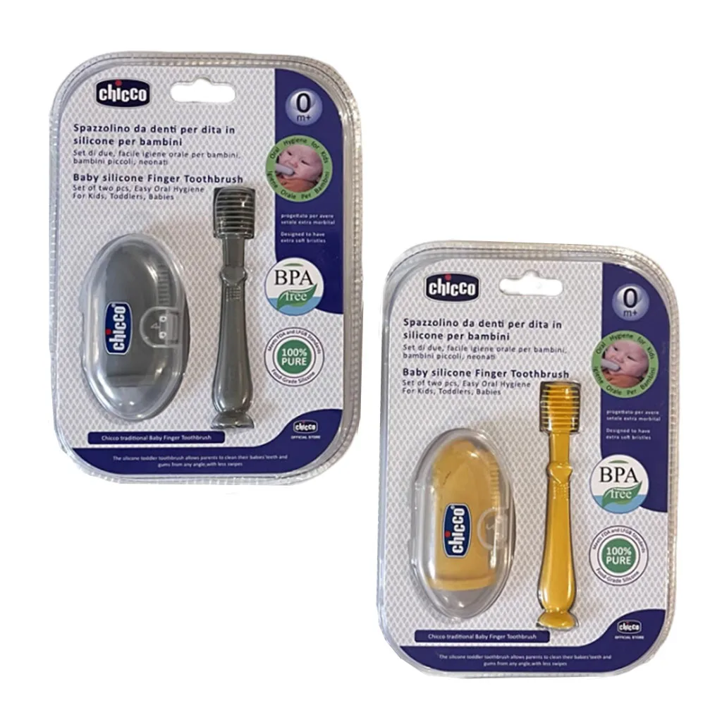 مسواک انگشتی قابدار بادسته اورجینال چیکو Chicco