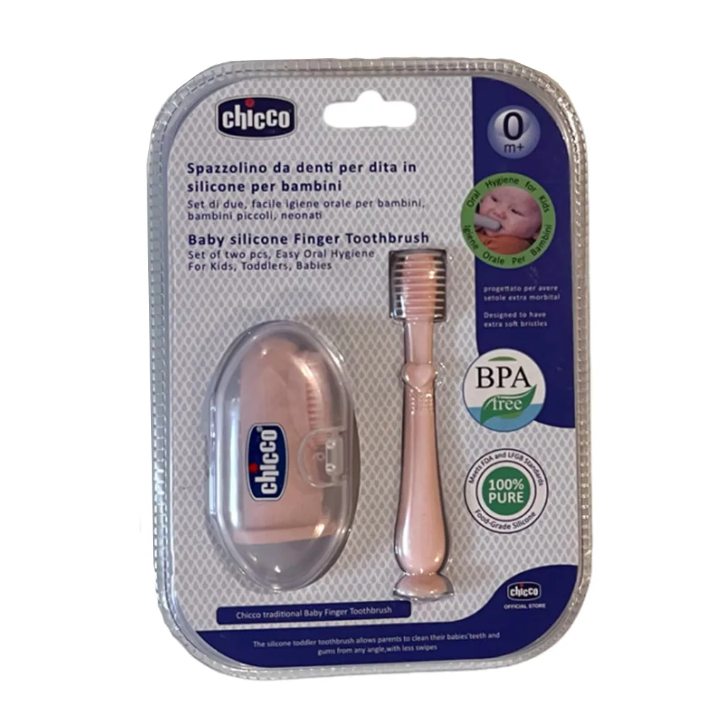 مسواک انگشتی قابدار بادسته اورجینال چیکو Chicco