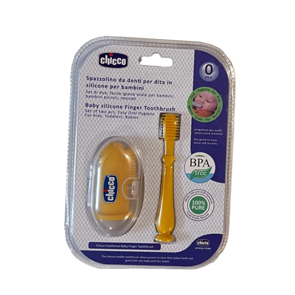 مسواک انگشتی قابدار بادسته اورجینال چیکو Chicco