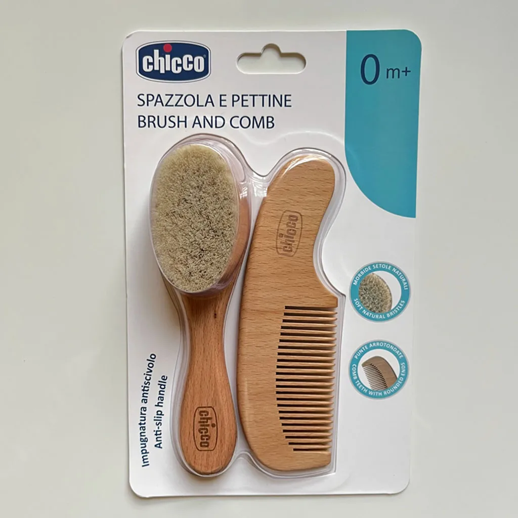 ست شانه برس چوبی 2تایی چیکو Chicco