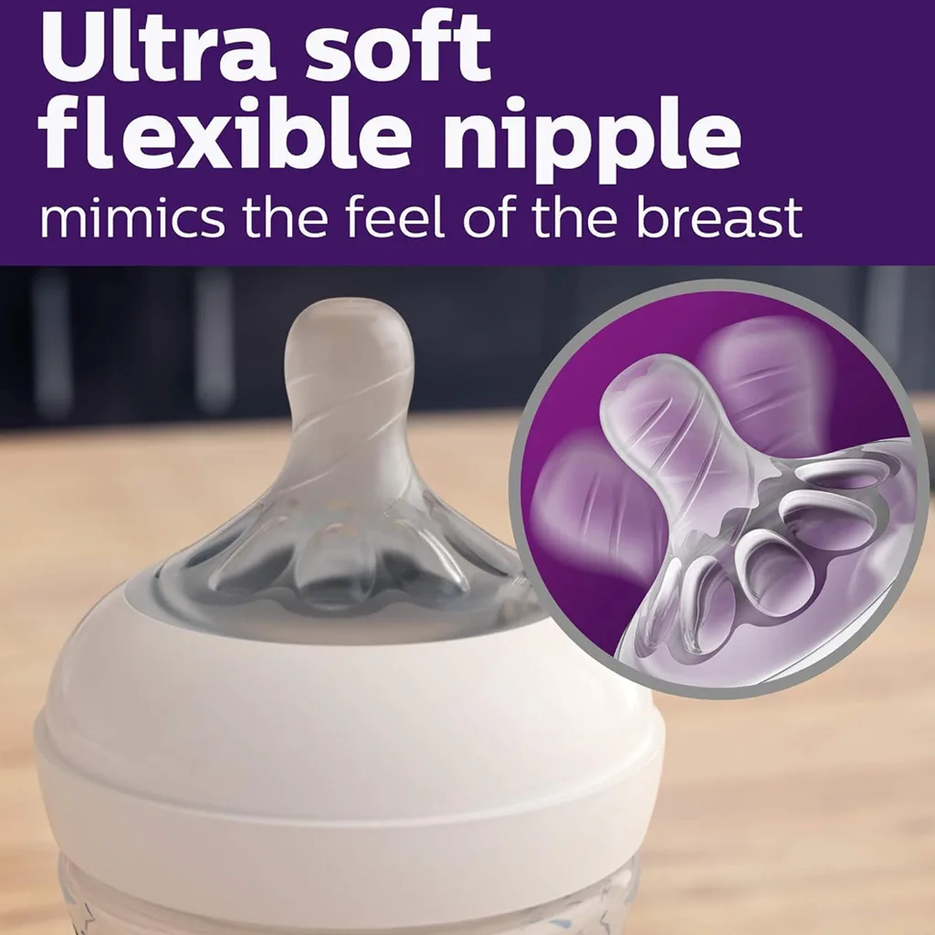 شیشه شیر نچرال پیركس 3قطره 1+ماه جعبه ای 240ميل اونت Avent