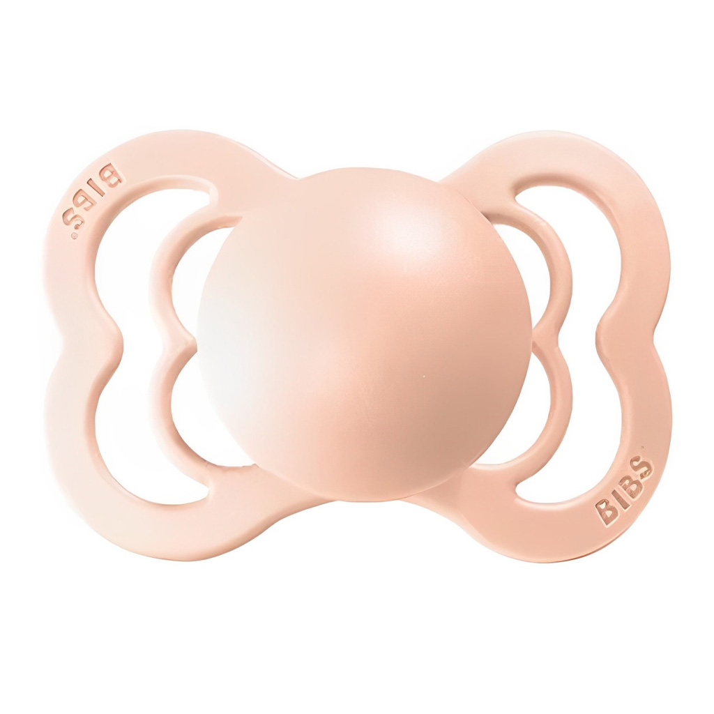 پستانک بيبس بادامی 2تایی لاتكس پروانه 6+ماه زرد نسكافه ای BIBS Supreme Collection