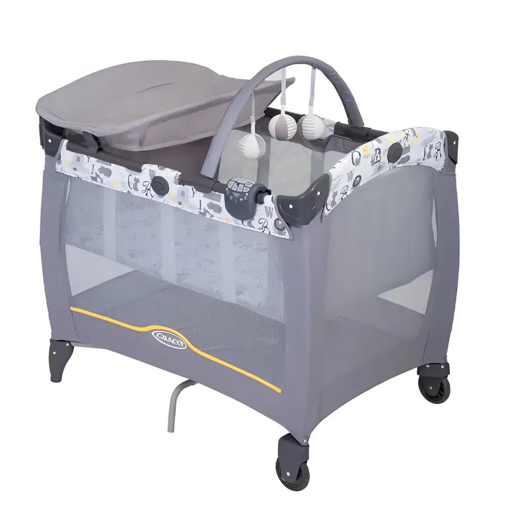 تخت پارک گراكو مدل Contour Electra Patchwork جا تعويض دار Graco