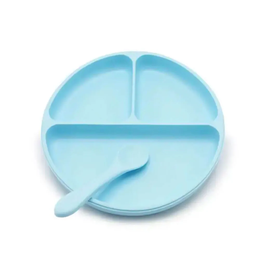 PL100 ست غذاخوری سيليكونی 2تكه 6+ماه بشقاب قاشق اودوكس Odox
