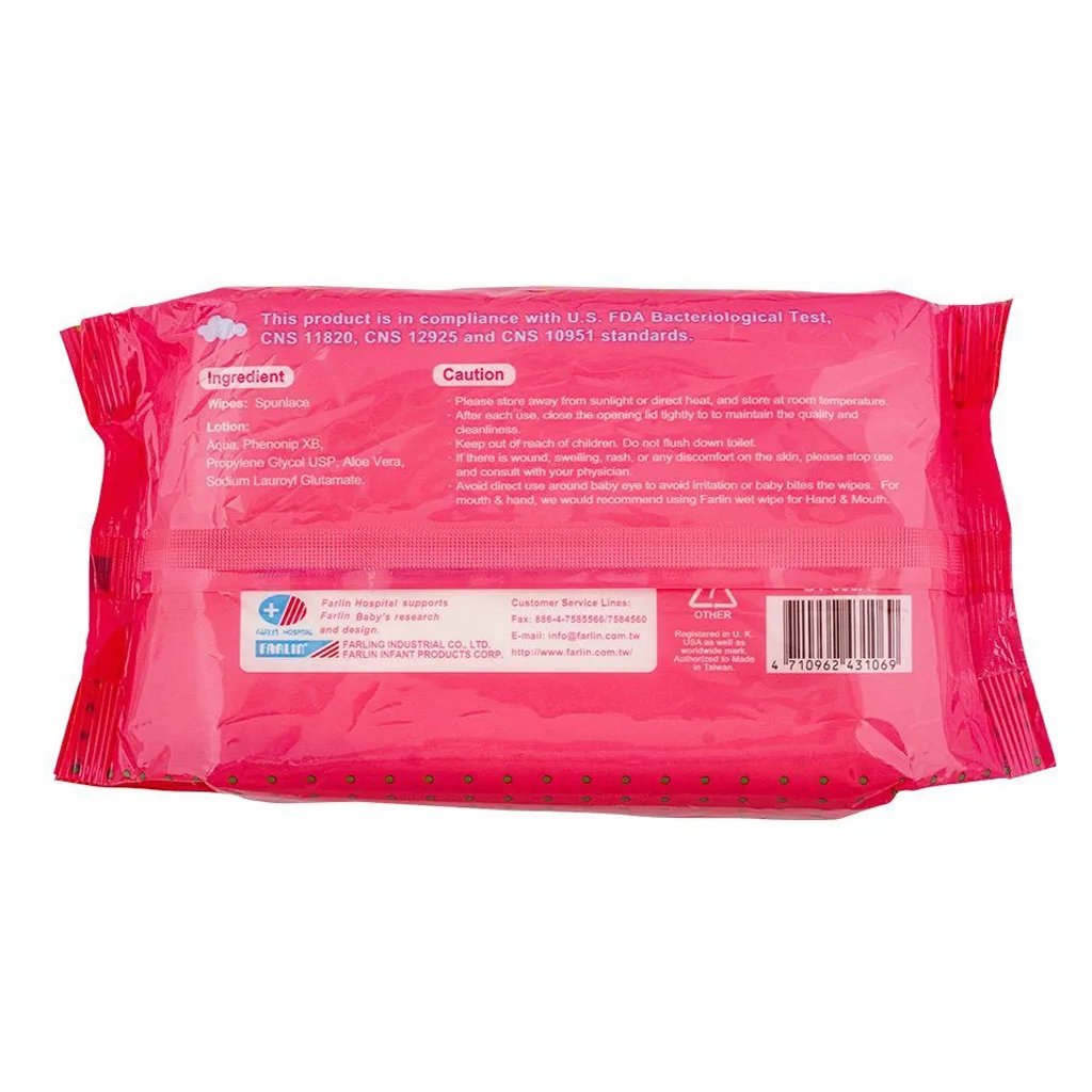 دستمال مرطوب فارلین 85عددی Moisture Anti Rush ضدراش ضد آلرژی ضدحساسیت Farlin