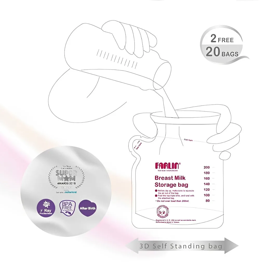 کیسه نگهدارنده شیر مادر فارلین 200میل 20عددی Farlin