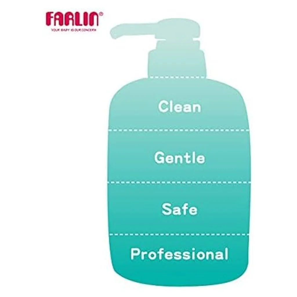 مایع استریل فارلین ضد عفونی کننده شیشه شیر سبزیجات 750ml پمپی Farlin