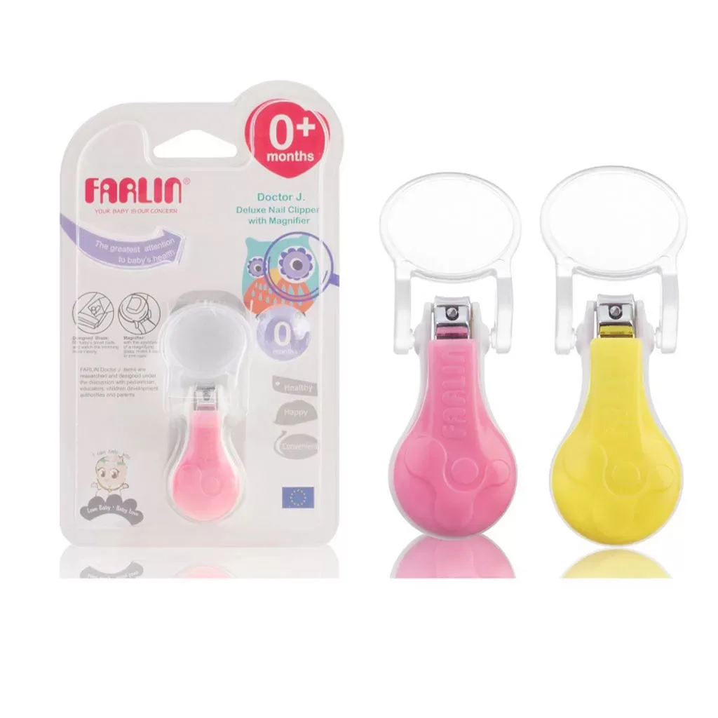 ناخنگیر فارلین Deluxe Nail Clipper With Magnifier ذره بین دار بدنه سفید Farlin