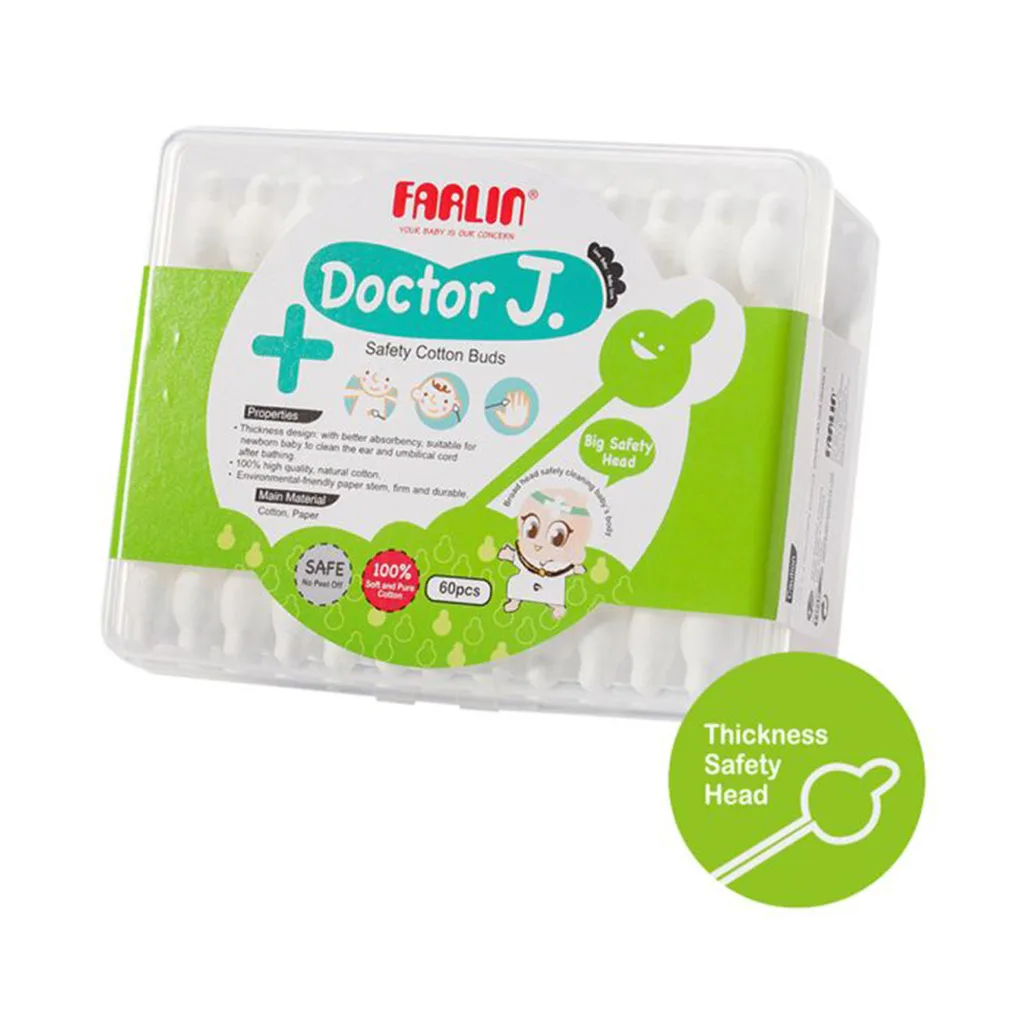 گوش پاک کن فارلین محافظ دار 60عددی Farlin