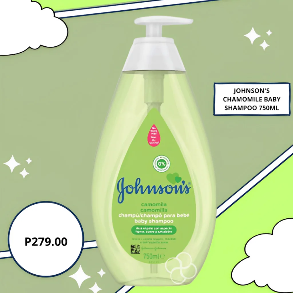 شامپو سر جانسون بابونه درخشان کننده نرم کننده مو 750میل Johnsons