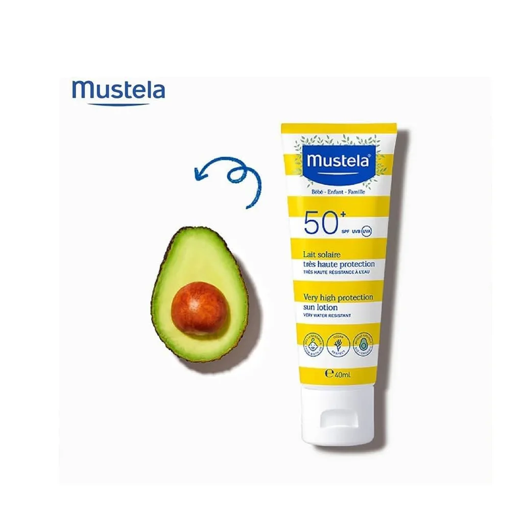 کرم ضد آفتاب ماستلا آووکادو ضد آب SPF50 حجم 40میل Mustela