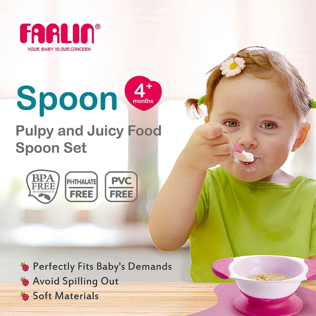 قاشق غذاخوری فارلین 2تایی Pulpy Juicy Food چندکاره Farlin