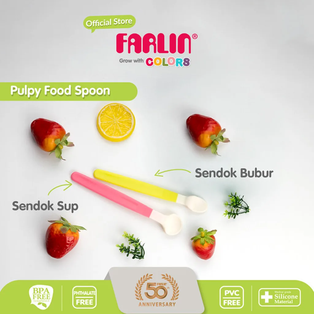 قاشق غذاخوری فارلین 2تایی Pulpy Juicy Food چندکاره Farlin
