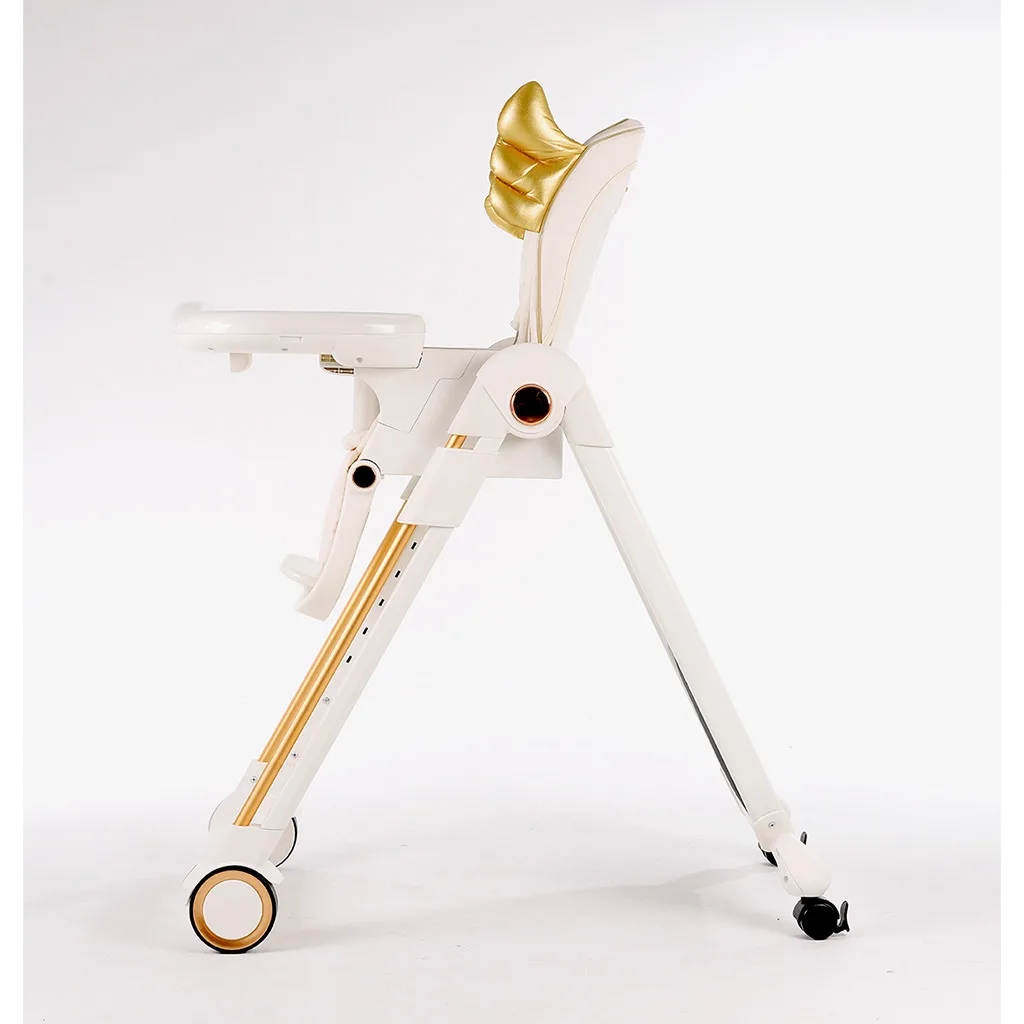صندلی غذای فورته شیری طرح بالدار فرشته عرقگیردار پایه طلایی ایتالیایی Forte