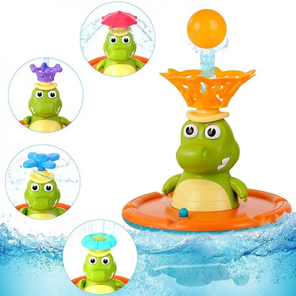 اسباب بازی آب پاش حمام 18+ماه تمساح کروکدیل Fountain Crocodile