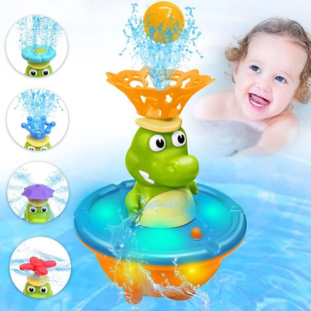 اسباب بازی آب پاش حمام 18+ماه تمساح کروکدیل Fountain Crocodile