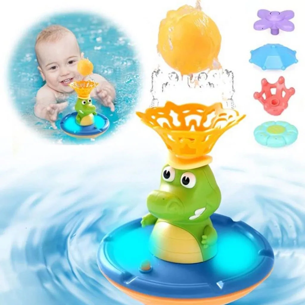 اسباب بازی آب پاش حمام 18+ماه تمساح کروکدیل Fountain Crocodile