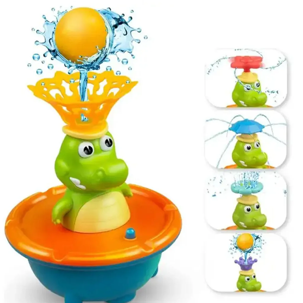 اسباب بازی آب پاش حمام 18+ماه تمساح کروکدیل Fountain Crocodile