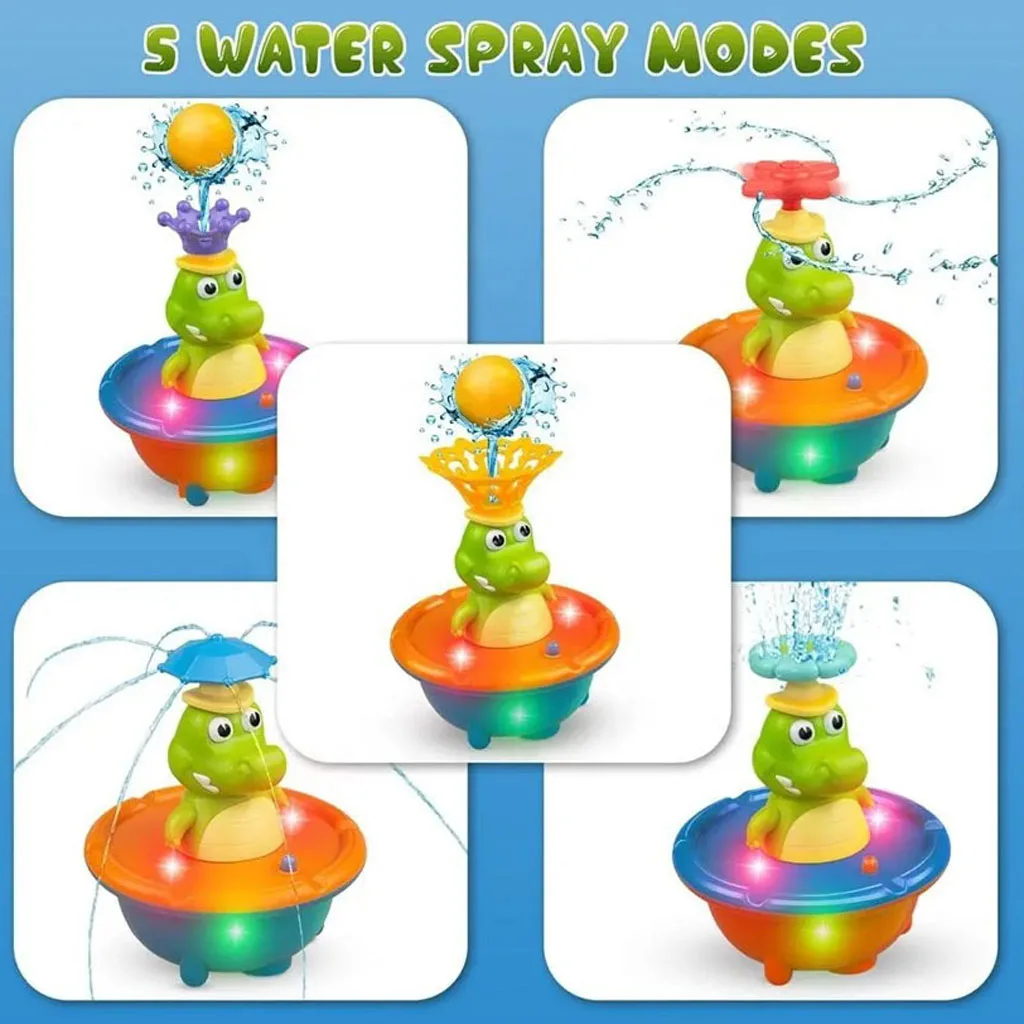 اسباب بازی آب پاش حمام 18+ماه تمساح کروکدیل Fountain Crocodile