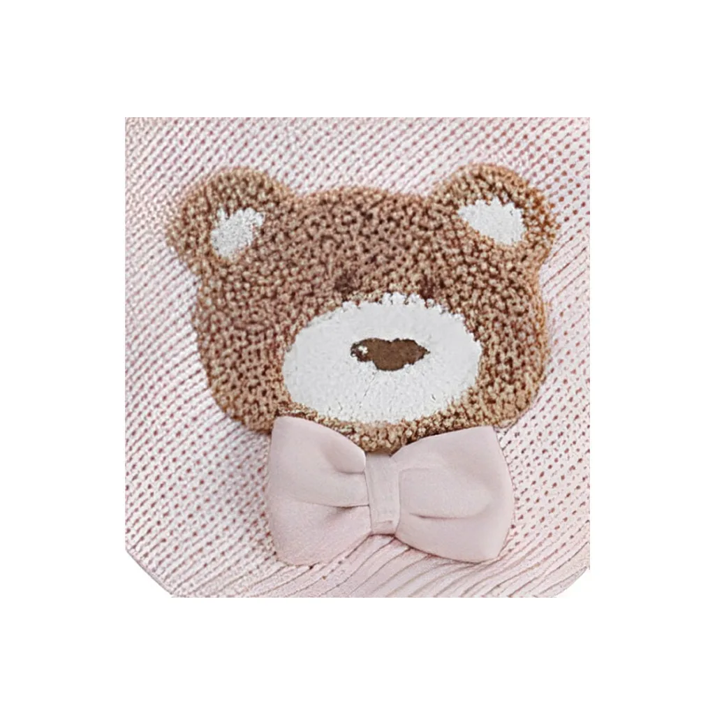 پتو بافت دوخت درشت مارپیچ کلاهدار خرس پاپیوندار پولیشی مینل Minel