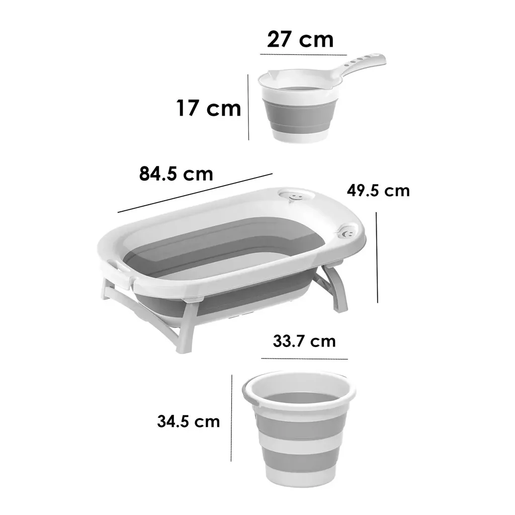 سرویس 3تکه وان حمام تاشو آکاردیونی بیضی Bee Home
