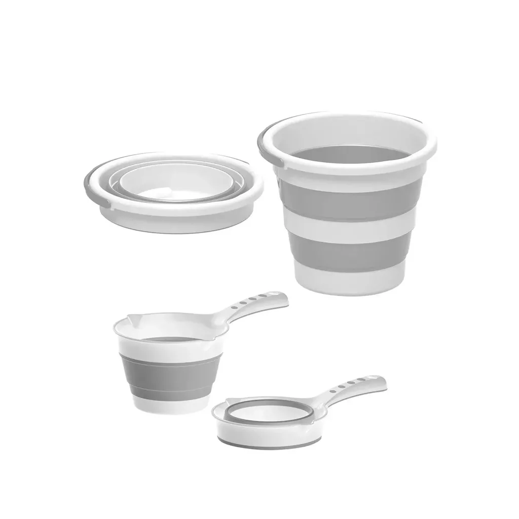 سرویس 3تکه وان حمام تاشو آکاردیونی بیضی Bee Home