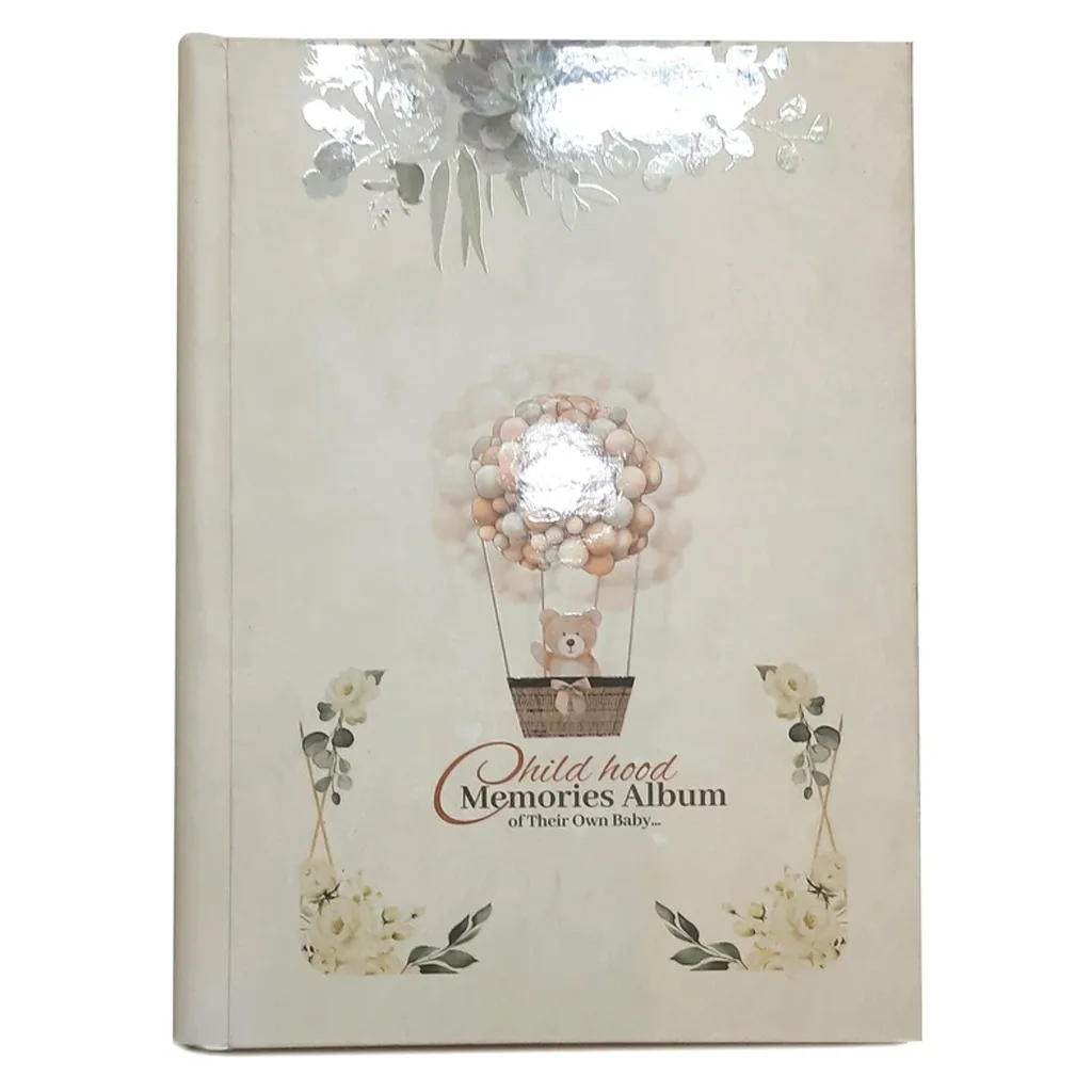 آلبوم خاطرات کودک چایلدهود 45برگی جعبه زرد طرح قلب ستاره ChildHood Momaiez
