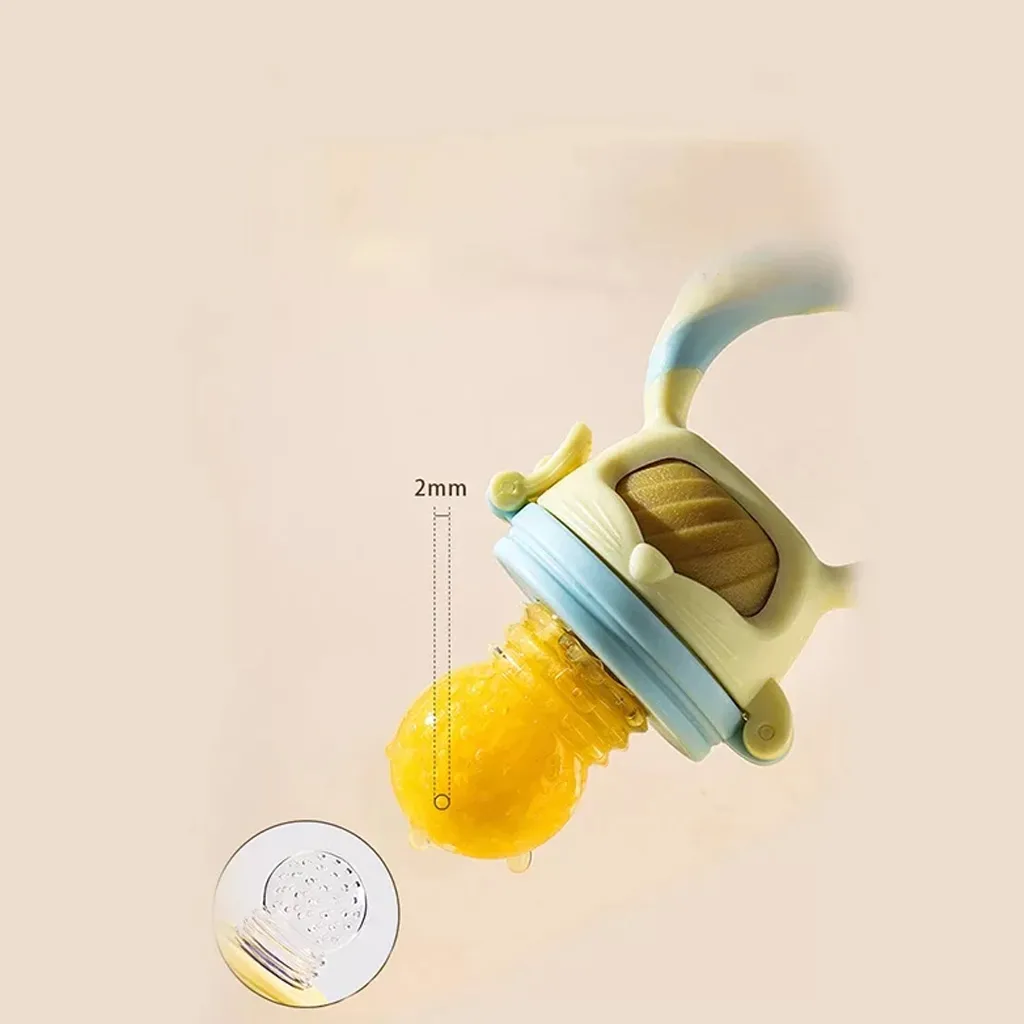 پستانک تغذیه فیدینگ میوه غذا خوری دسته مارپیچ 2رنگ قابدار چینی