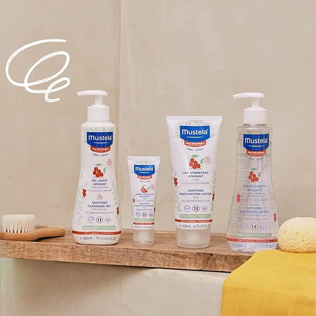 شامپو ماستلا سروبدن Gel lavant apaisant soothing سوتینگ 98درصد ارگانیک 300میل Mustela