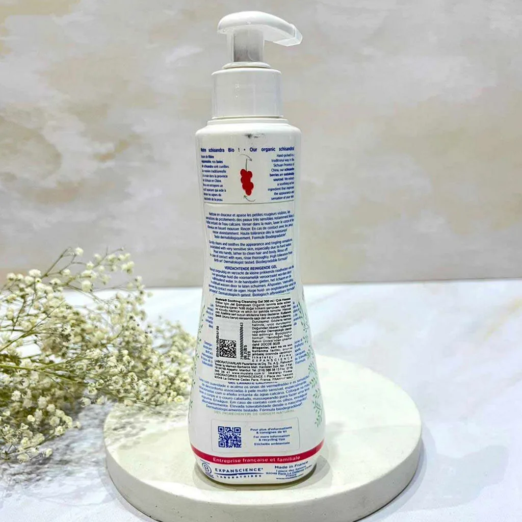 شامپو ماستلا سروبدن Gel lavant apaisant soothing سوتینگ 98درصد ارگانیک 300میل Mustela