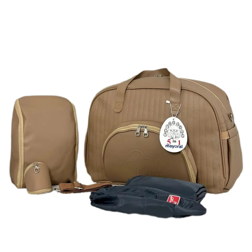 ساک لوازم دوشی مدل Myrl مایورال دوخت راه راه چرم ببتو Bebetto