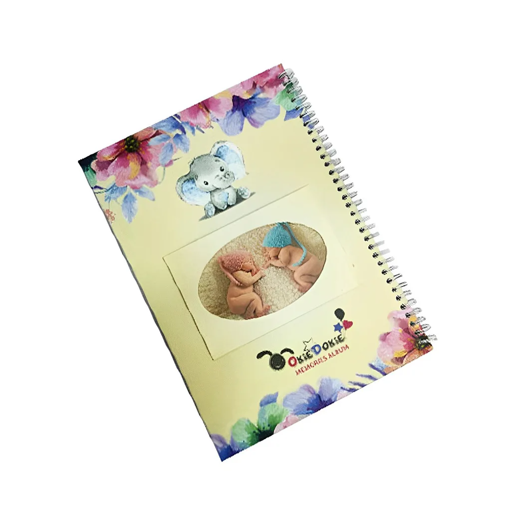 آلبوم خاطرات کودک اوکی دوکی نوزادی تا 6سالگی 35برگی فیل گل Okie Dokie