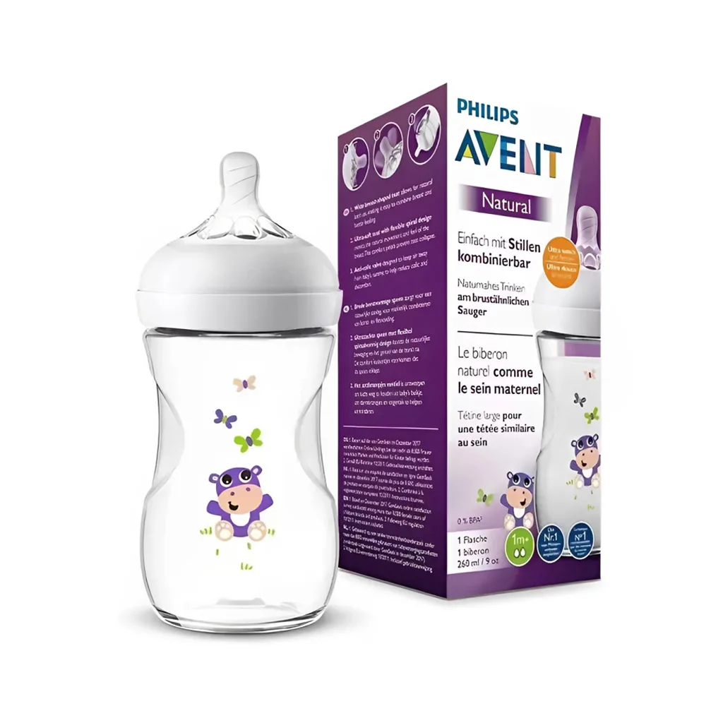 شیشه شیر نچرال 2قطره جعبه ای 260میل اونت Avent