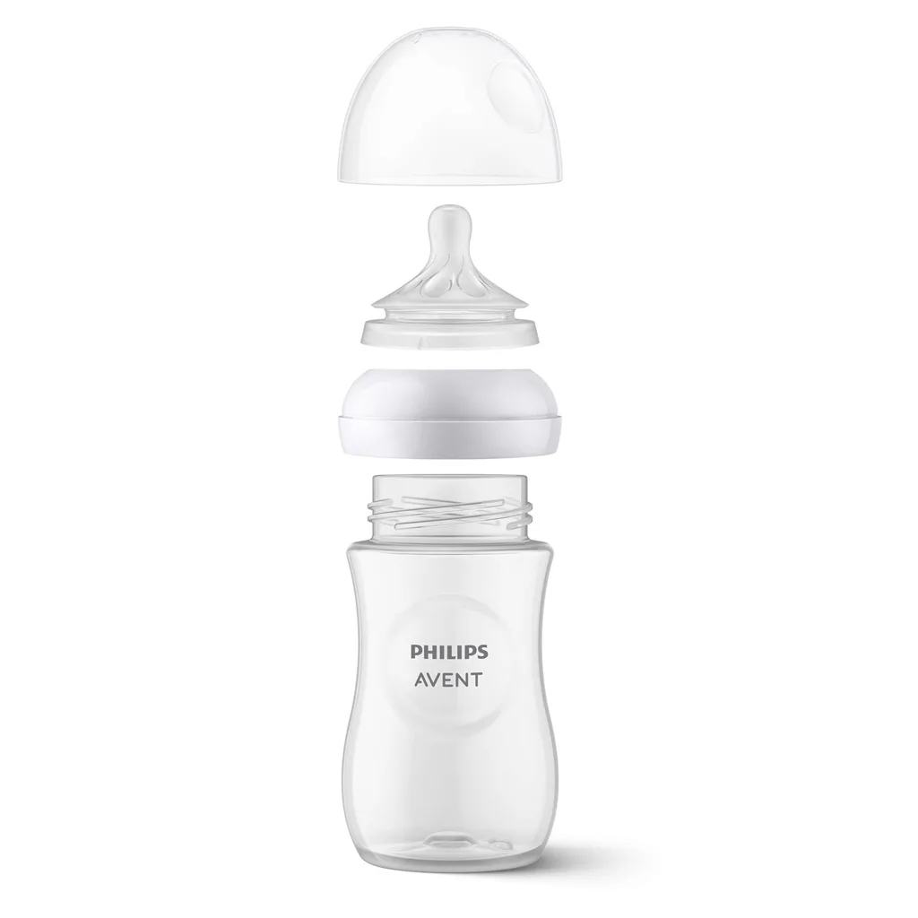 شیشه شیر اونت نچرال 2قطره جعبه ای 260میل 1+ماه اسب آبی پروانه Avent